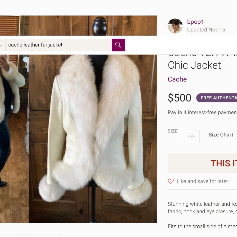 FOX FUR Lamb Skin LEATHER WOOL SNOWBUNNY Ski Jacket - Picture 11 of 14